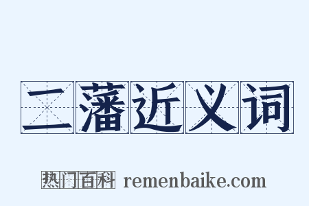 二藩近义词是什么意思的图片